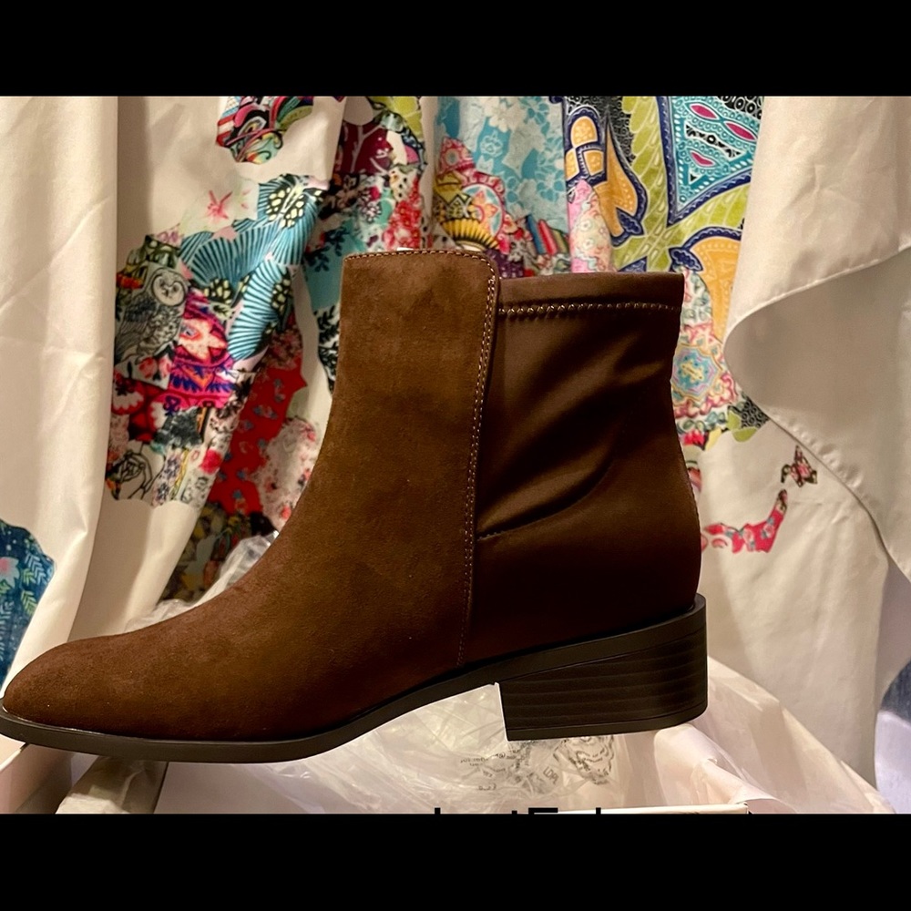 JustFab ankle booties.